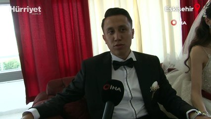 Deplasmanda tanışan Eskişehirsporlu çift dünya evine girdi