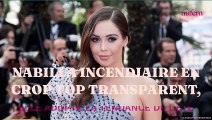 Nabilla incendiaire en crop top transparent, elle adopte la tendance de l'été