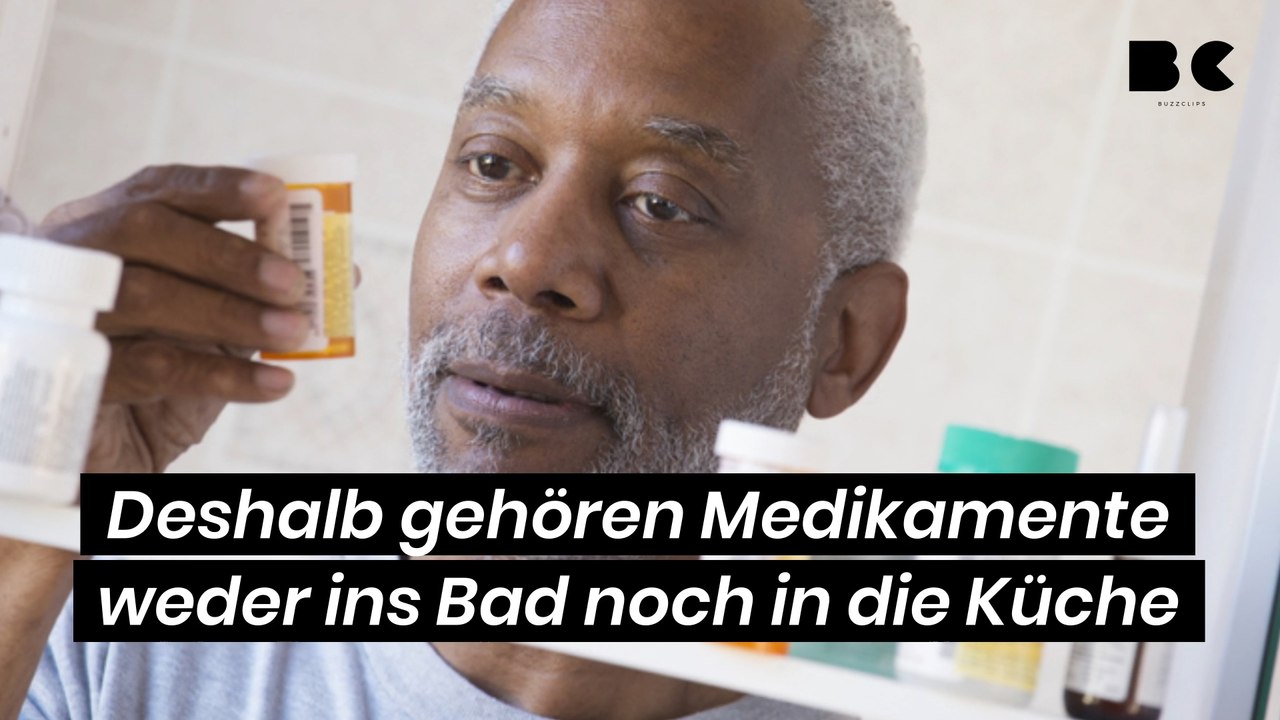 Deshalb gehören Medikamente weder ins Bad noch in die Küche