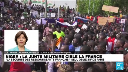 Niger : "La sécurité des ressortissants est le seul objectif de Paris", affirme Catherine Colonna