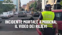 Incidente mortale a Modena, il video dei rilievi