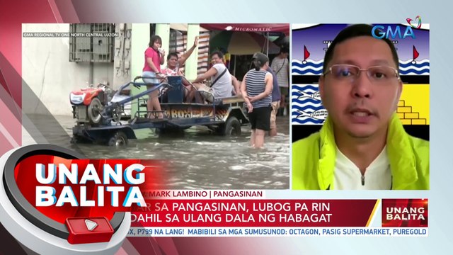 Ilang lugar sa Pangasinan, lubog pa rin sa baha dahil sa ulang dala ng habagat | UB