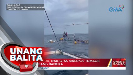 7 mangingisda, nailigtas matapos tumaob ang kanilang bangka | UB