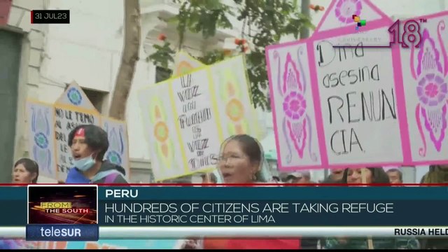 Thousands of Peruvians protest in Lima to demand the resignation of President Boluarte