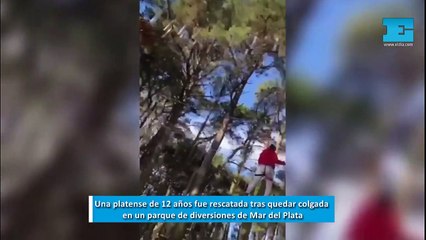 Una platense de 12 años fue rescatada tras quedar colgada en un parque de Mar del Plata