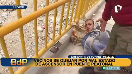 SMP: ascensor para personas discapacitadas ha sido tomada por delincuentes como guarida