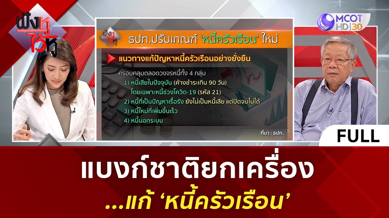 (คลิปเต็ม) แบงก์ชาติยกเครื่อง…แก้ 'หนี้ครัวเรือน' | ฟังหูไว้หู  (31 ก.ค. 66)