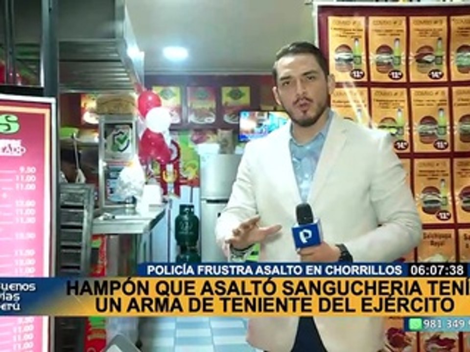 Policía dispara en pierna a delincuente y frustra asalto en sanguchería de Chorrillos
