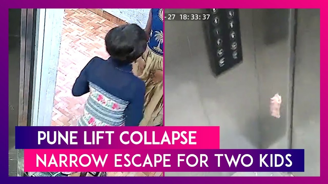 Pune Lift Collapse: Narrow Escape For Two Kids As Elevator Falls From ...