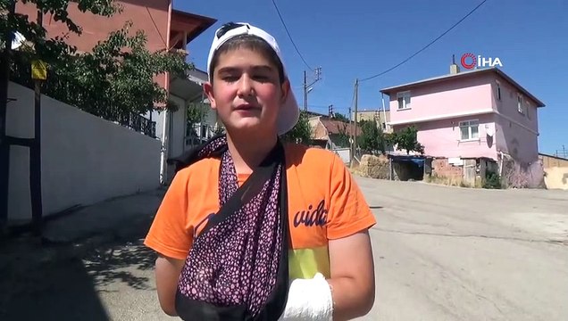 Bayburt'ta başıboş sokak köpeklerinin saldırısından kaçan çocuğa araba çarptı