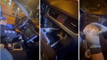 Beşiktaş’ta araçta akılalmaz uyuşturucu düzeneği kamerada: Polis yaylı zulayı kulaklıkla çözdü
