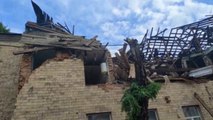 Un ataque ruso con drones destruye una institución educativa en Járkov