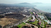Drone footage shows devastation from wildfires on the Greek Island of Rhodes