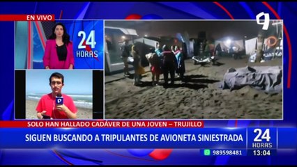 Trujillo: hallan cadáver de tripulante de avioneta accidentada en mar de Huanchaco