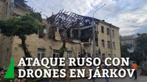 Ataque ruso con drones en Járkov