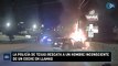 La Policía de Texas rescata a un hombre inconsciente de un coche en llamas