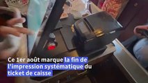 Fin de l'impression systématique du ticket de caisse en France