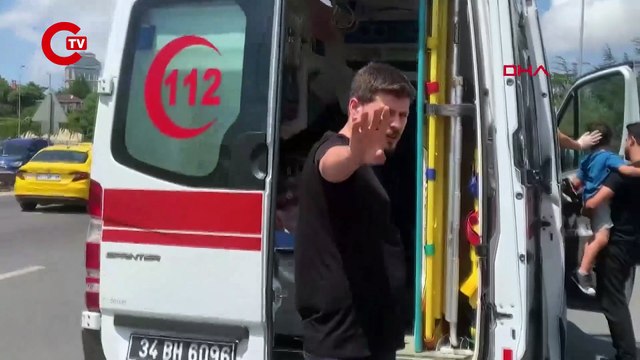 15 Temmuz Şehitler köprüsü girişinde kaza 2 yaralı