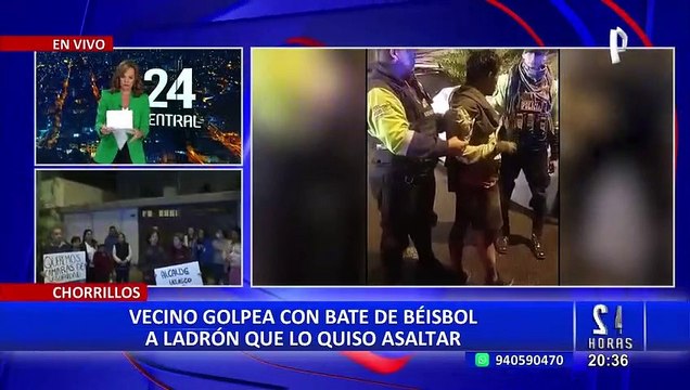 Chorrillos: vecino golpea con bate de béisbol a ladrón que intentó asaltarlo