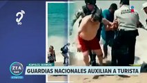 Guardias nacionales auxilian a turista en Acapulco