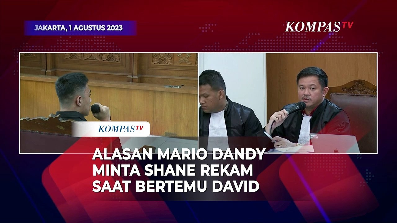 Mario Dandy Ungkap Alasan Minta Shane Rekam Pertemuan dengan David Ozora