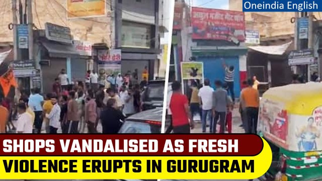 Gurugram violence: Fresh clashes break out in Badshahpur after conflict in Nuh | Oneindia News