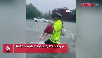 Çin'de sel felaketi! 11 ölü 27 kayıp