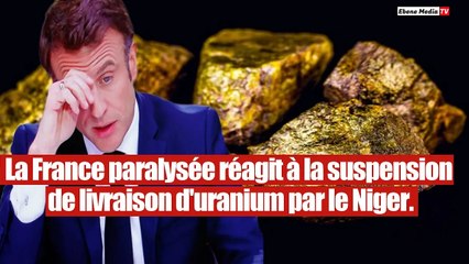 La France paralysée réagit à la suspension de livraison d'uranium par le Niger.