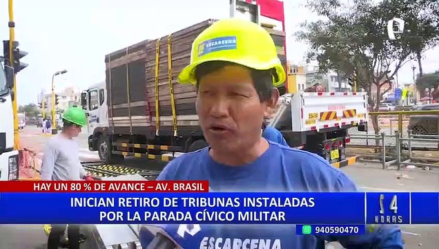 Avenida Brasil: conductores afectados por demora en el retiro de estrados por fiestas patrias