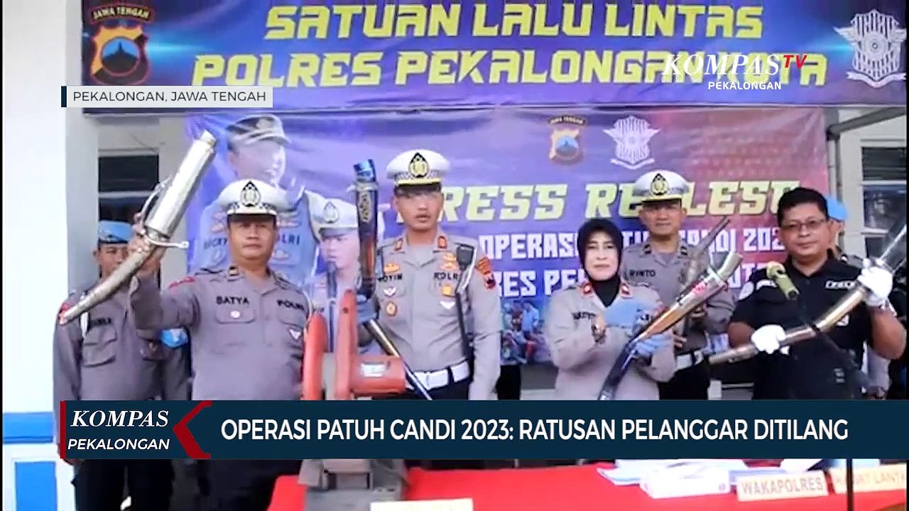 Operasi Patuh Candi 2023: Polres Pekalongan Kota Amankan Puluhan Knalpot Brong
