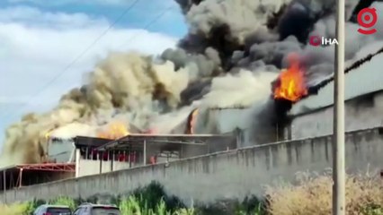 Bursa İnegöl'de fabrika yangını