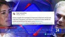 Sada Goray y Mauricio Fernandini:  PJ emitirá este miércoles resolución sobre pedido de prisión preventiva