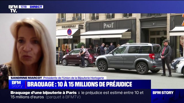 Braquage à Paris: Ce sont souvent des réseaux très bien organisés qui organisent ce type de braquages , pour Sandrine Marcot (présidente de l'Union de la Bijouterie Horlogerie)