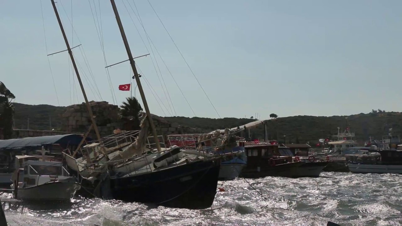 Fantastic scene of boats