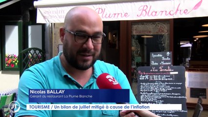 Le Journal - 01/08/2023 - TOURISME / Un bilan de juillet mitigé à cause de l'inflation