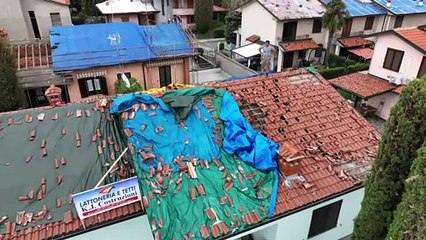 Maltempo, i tetti danneggiati a Turate