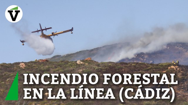 Incendio en un paraje de La Línea de la Concepción (Cádiz) obliga al desalojo de varias viviendas