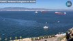 Un nuevo vertido de fuel en Gibraltar obliga a cerrar el puerto y pone en alerta las playas de Cádiz