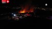 Sanayi bölgesindeki yangına müdahale ediliyor