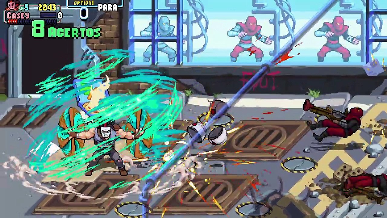 TMNT: Shredder's Revenge - Gnarly Difficulty - Stage 12 - Casey Jones - Solo - Story Mode