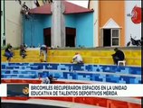 Bricomiles recuperan infraestructura de la Unidad Educativa de Talentos Deportivos de Mérida
