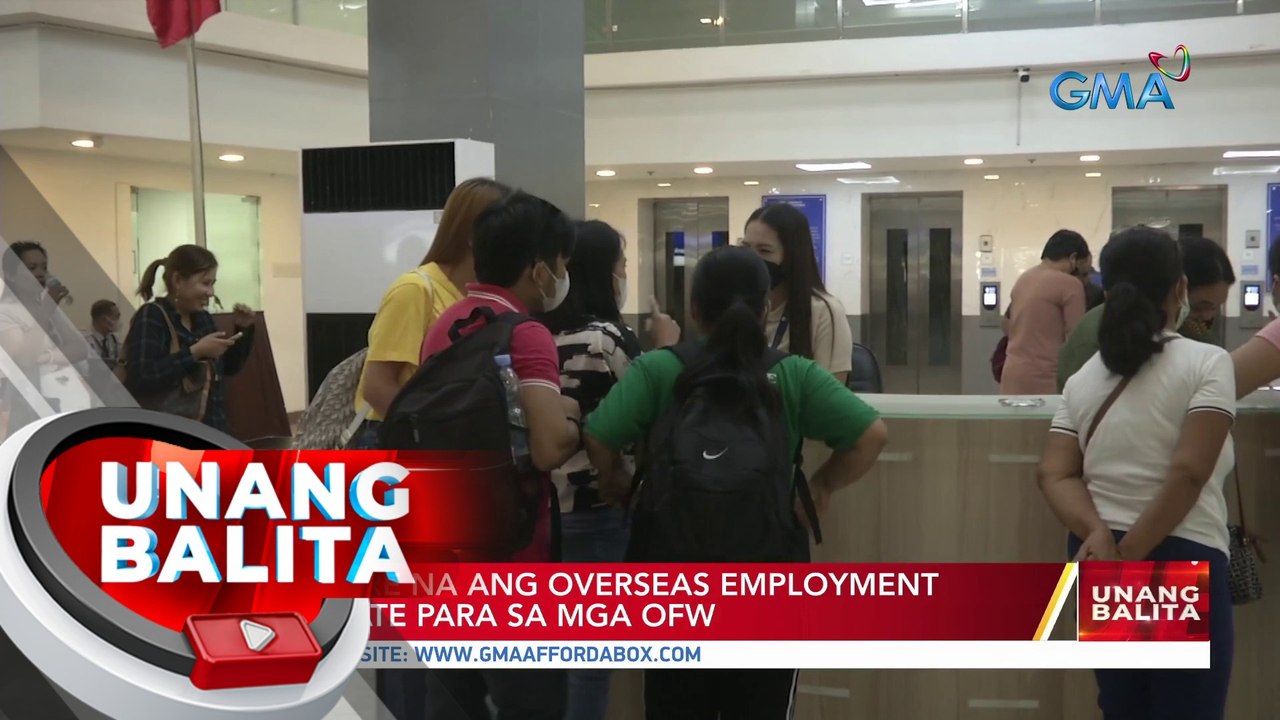 DMW: Libre na ang Overseas Employment Certificate para sa mga OFW| UB