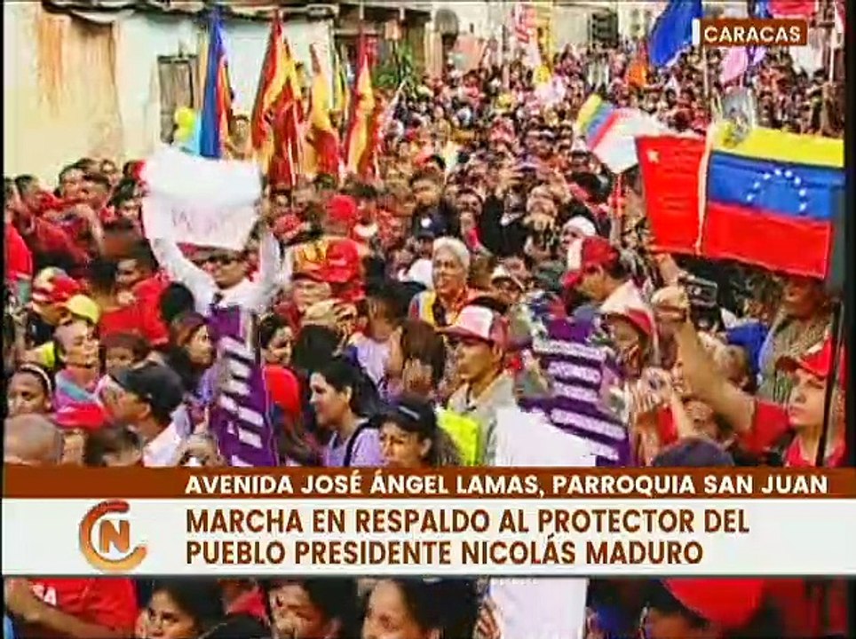 Caracas| Habitantes de la parroquia San Juan se movilizan en respaldo al Presidente Nicolás Maduro