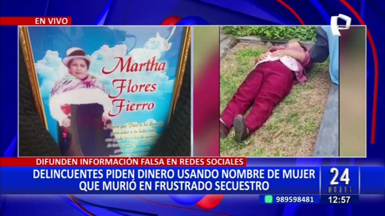Los Olivos: delincuentes piden dinero a nombre de mujer que murió tras frustrado secuestro