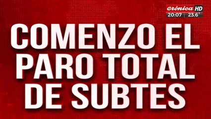 Comenzó el paro total de subtes