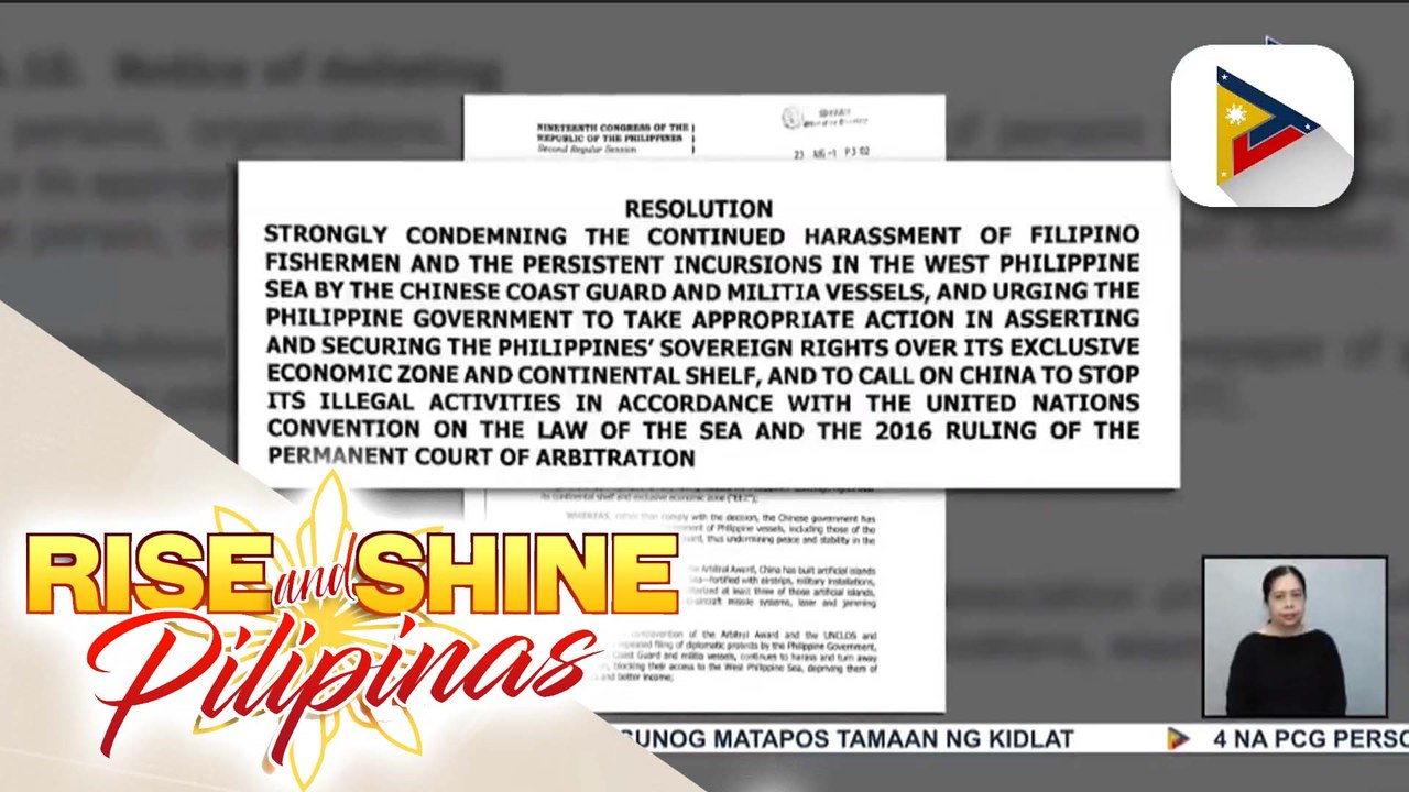 Resolusyon na layong kondenahin ang umano’y pangha-harass ng China sa WPS, pinagtibay ng mga senador
