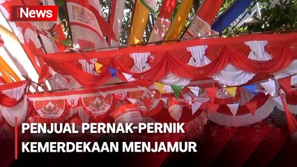 Jelang 17 Agustus, Penjual Pernak-pernik Kemerdekaan Menjamur di Jakarta