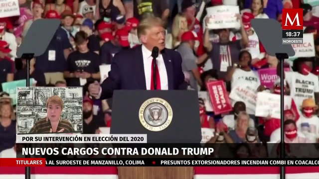 Presentan nuevos cargos contra Donald Trump por su intervención electoral del 2020