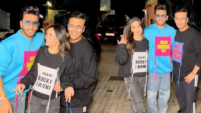 Rocky Aur Rani की सक्सेज पर Karan Johar, Ranveer Singh और Alia Bhatt की क्यूट मस्ती