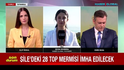 Şile'de denizde bulunan top mermileri imha ediliyor